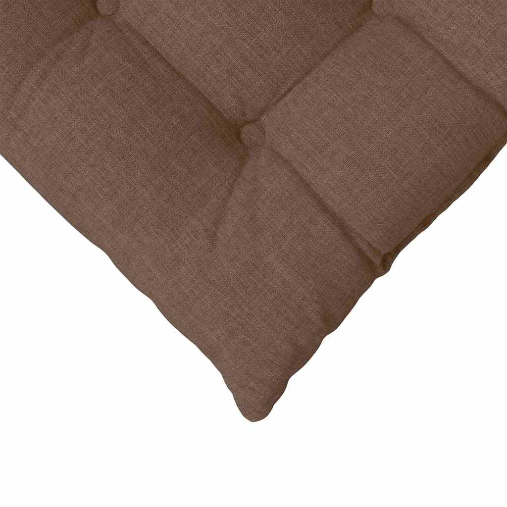 vidaXL Poduszki na siedziska 4 pcs Brązowy 40 x 40 x 6 cm tkanina