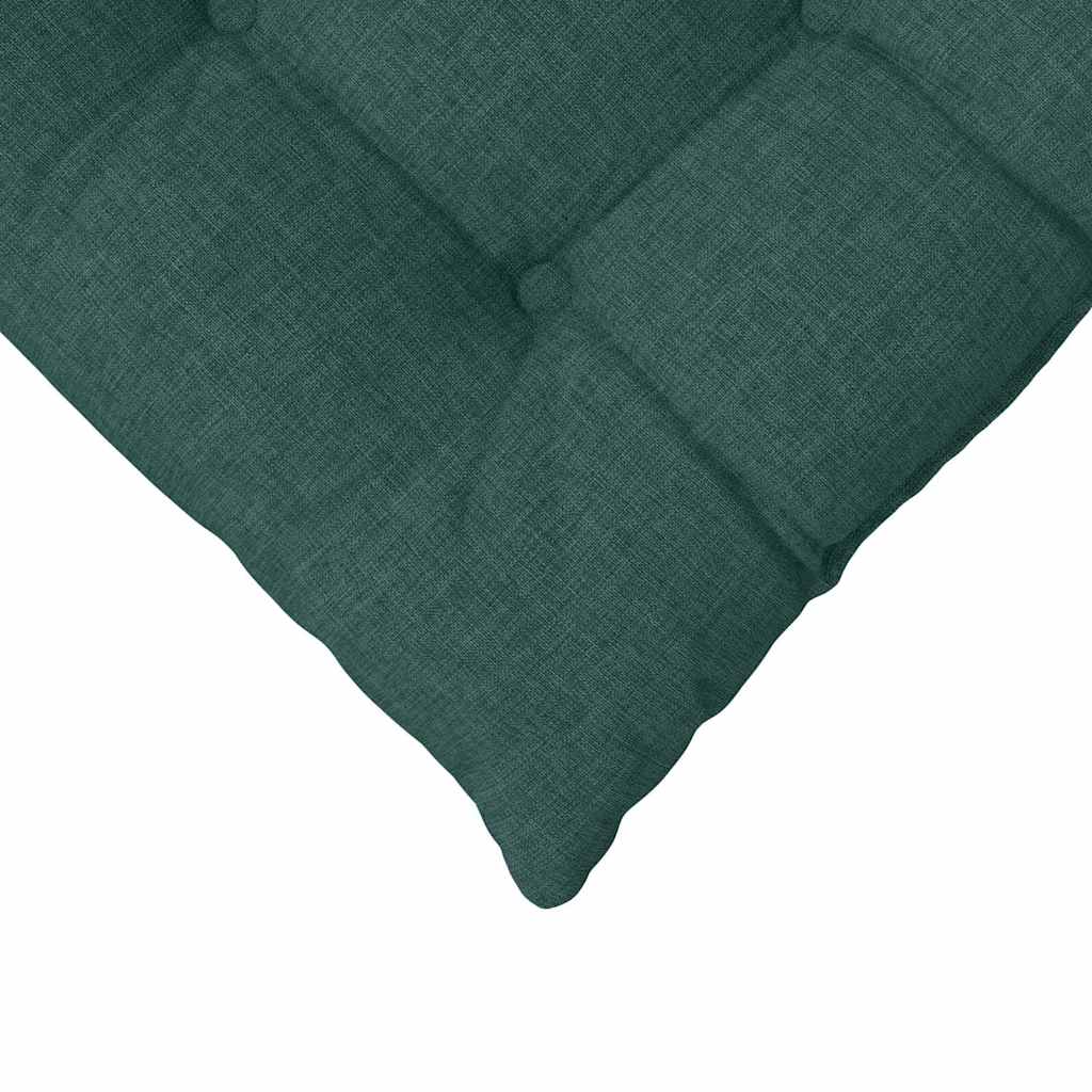 vidaXL Poduszki na siedziska 4 pcs Ciemna zieleń 40 x 40 x 6 cm