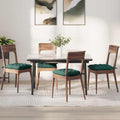 vidaXL Poduszki na siedziska 4 pcs Ciemna zieleń 40 x 40 x 6 cm