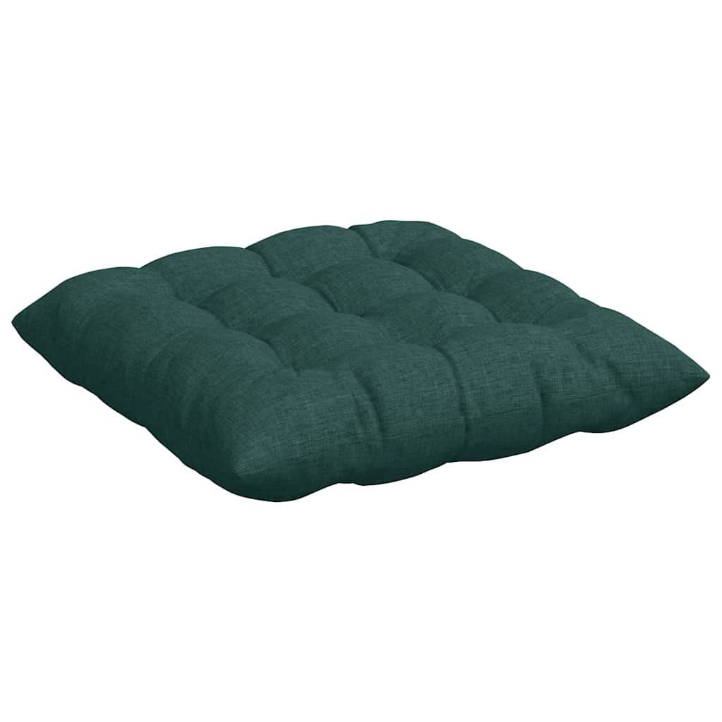 vidaXL Poduszki na siedziska 4 pcs Ciemna zieleń 40 x 40 x 6 cm