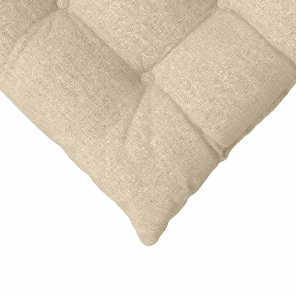 vidaXL Poduszki na siedziska 4 pcs Kremowy 40 x 40 x 6 cm tkanina