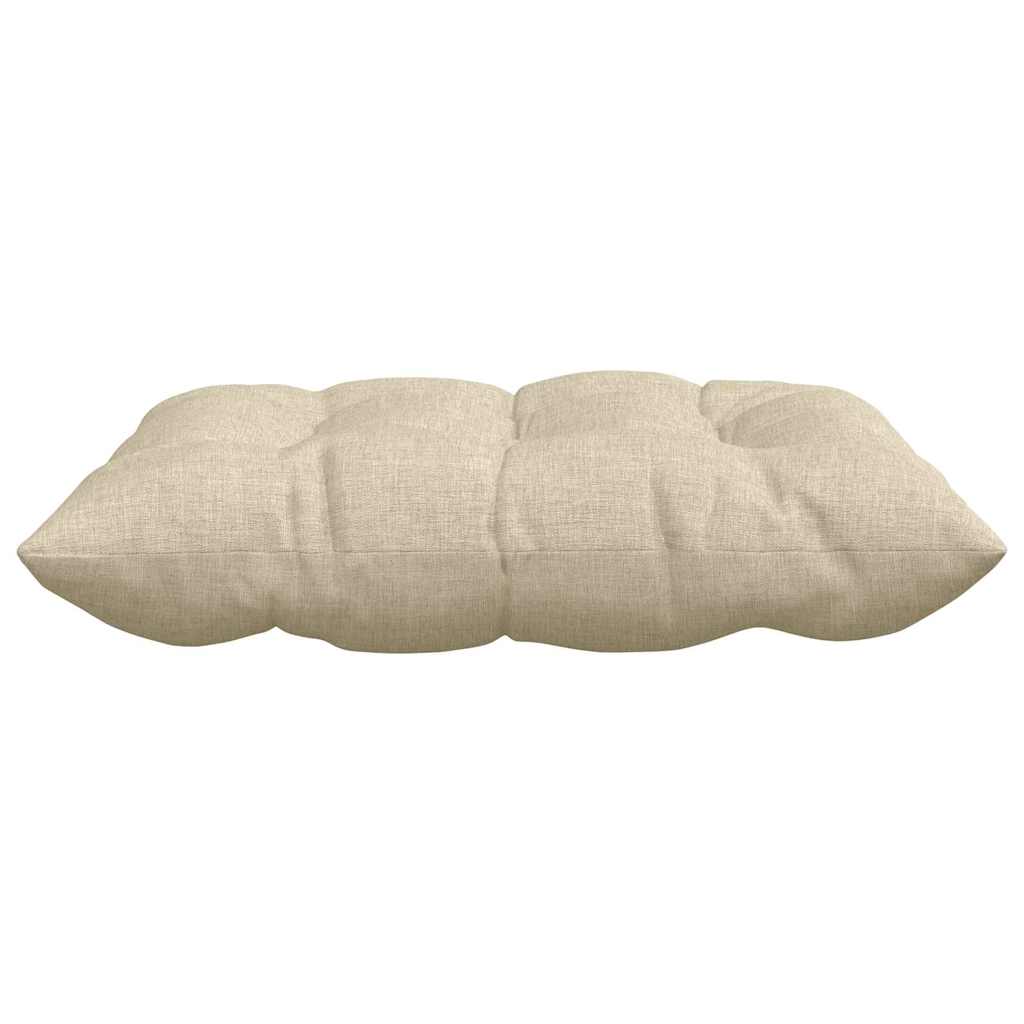 vidaXL Poduszki na siedziska 4 pcs Kremowy 40 x 40 x 6 cm tkanina
