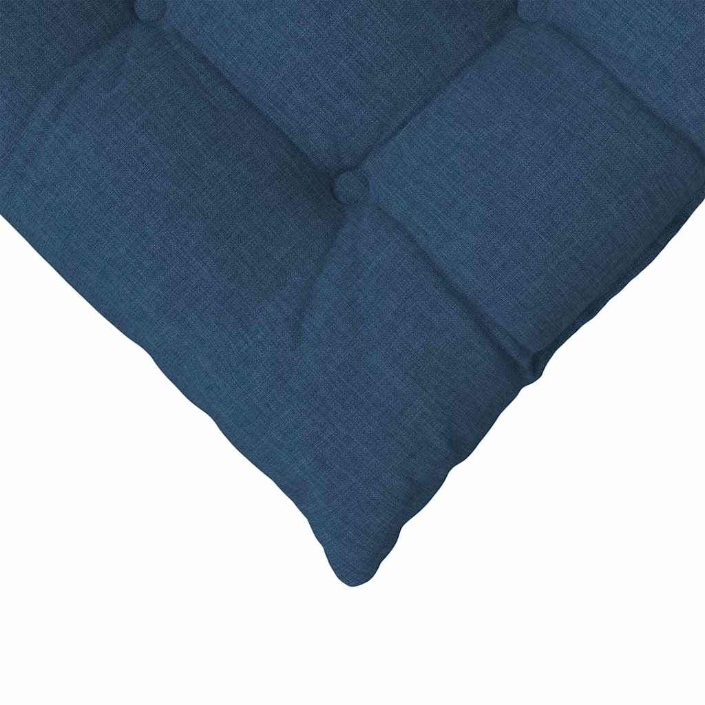 vidaXL Poduszki na siedziska 4 pcs Niebieski 40 x 40 x 6 cm tkanina