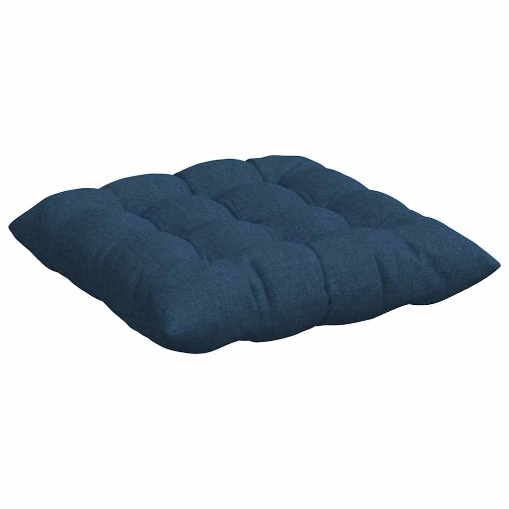 vidaXL Poduszki na siedziska 4 pcs Niebieski 40 x 40 x 6 cm tkanina
