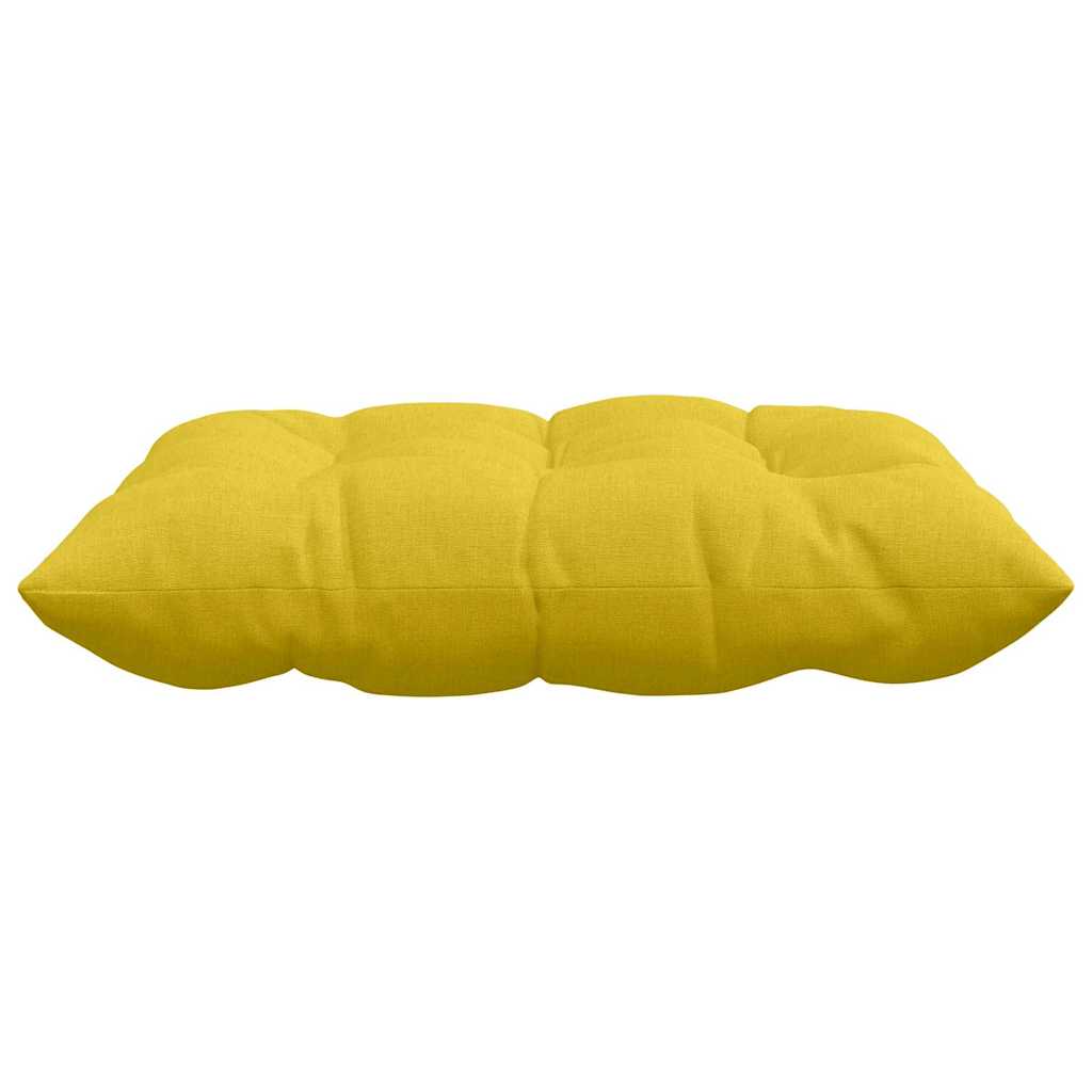 vidaXL Poduszki na siedziska 4 pcs Jasnożółty 40 x 40 x 6 cm tkanina
