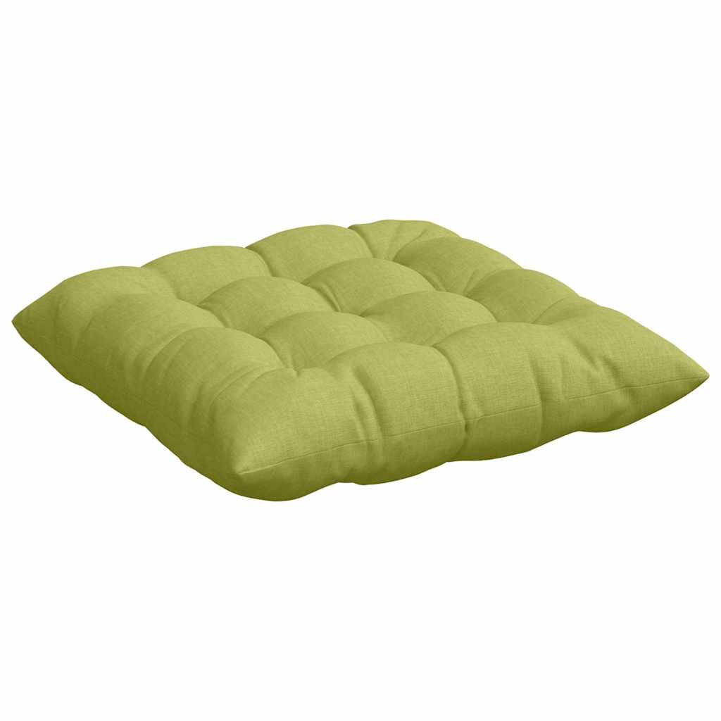 vidaXL Poduszki na siedziska 4 pcs Jasnozielony 40 x 40 x 6 cm tkanina