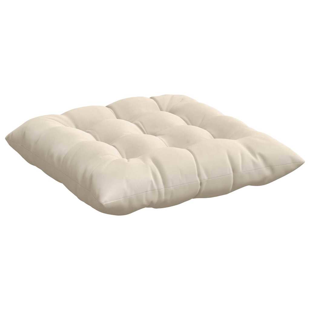 vidaXL Poduszki na siedziska 4 pcs Beżowy 40 x 40 x 6 cm Mikrofibra