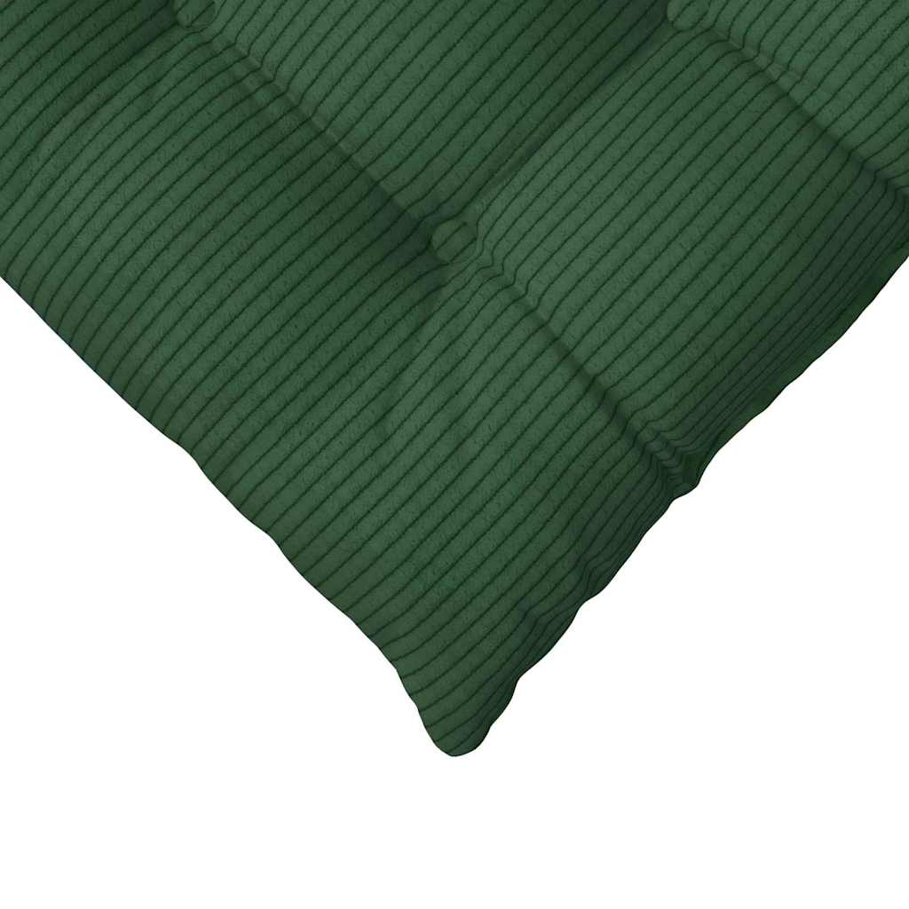 vidaXL Poduszki na siedziska 4 pcs Ciemna zieleń 40 x 40 x 6 cm