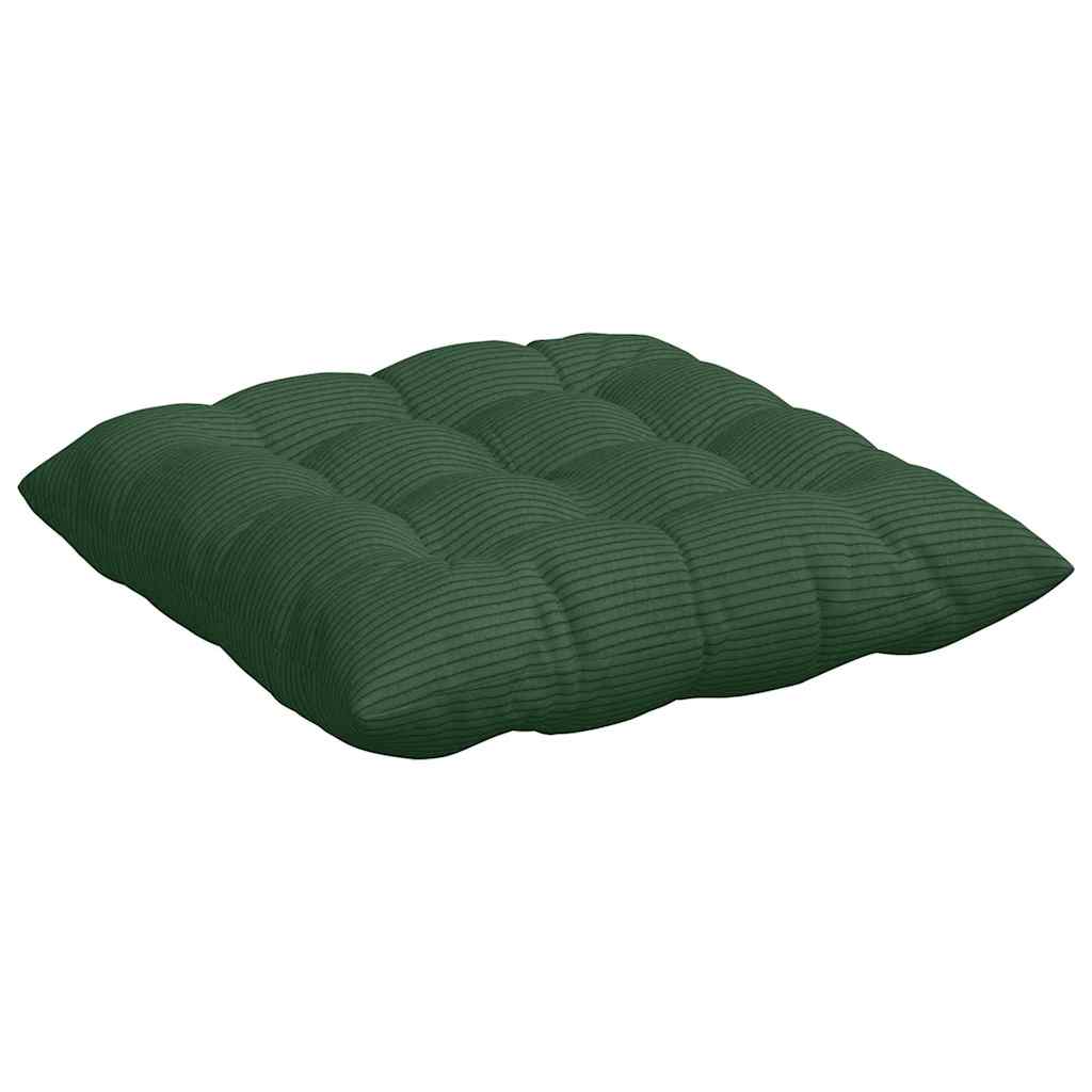 vidaXL Poduszki na siedziska 4 pcs Ciemna zieleń 40 x 40 x 6 cm