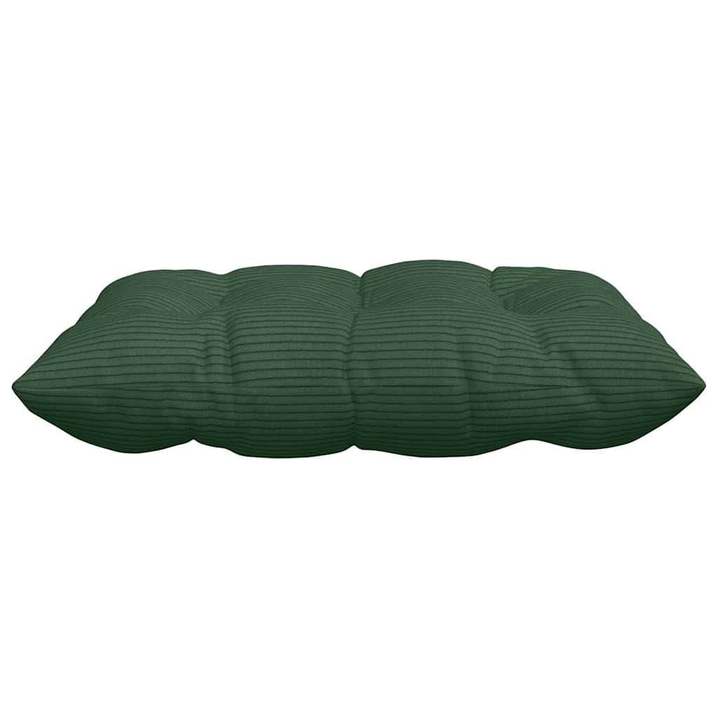 vidaXL Poduszki na siedziska 4 pcs Ciemna zieleń 40 x 40 x 6 cm