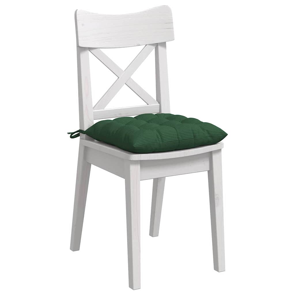 vidaXL Poduszki na siedziska 4 pcs Ciemna zieleń 40 x 40 x 6 cm