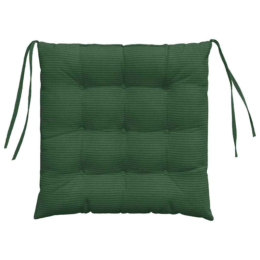 vidaXL Poduszki na siedziska 4 pcs Ciemna zieleń 40 x 40 x 6 cm