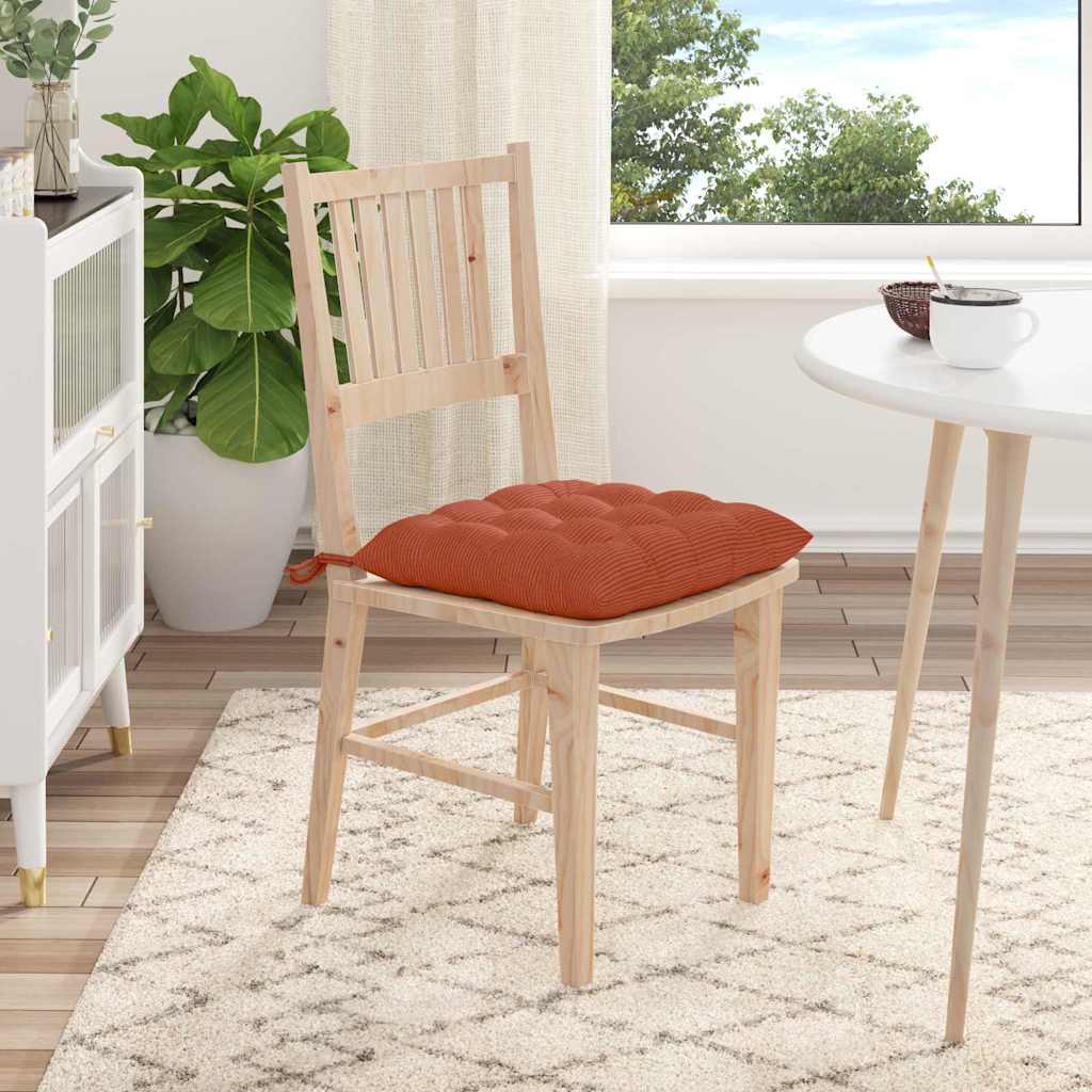 vidaXL Poduszki na siedziska 4 pcs Czerwono-pomarańczowy