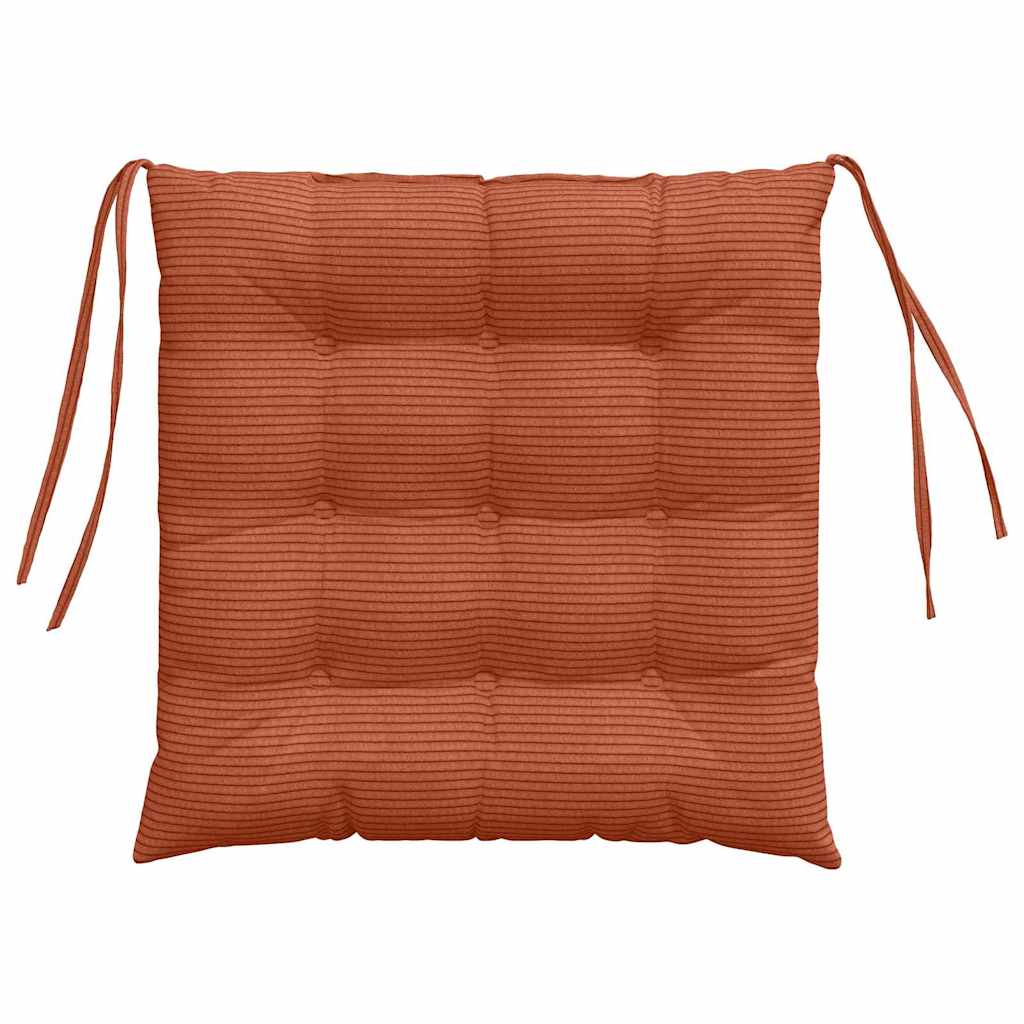 vidaXL Poduszki na siedziska 4 pcs Czerwono-pomarańczowy