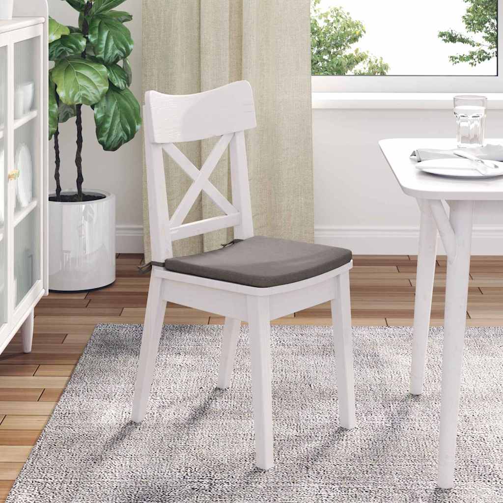 vidaXL Poduszki na siedziska 4 pcs Ciemnoszary 40 x 40 x 3 cm tkanina