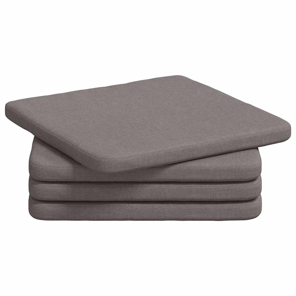 vidaXL Poduszki na siedziska 4 pcs Ciemnoszary 40 x 40 x 3 cm tkanina