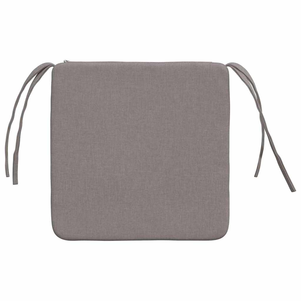 vidaXL Poduszki na siedziska 4 pcs Ciemnoszary 40 x 40 x 3 cm tkanina