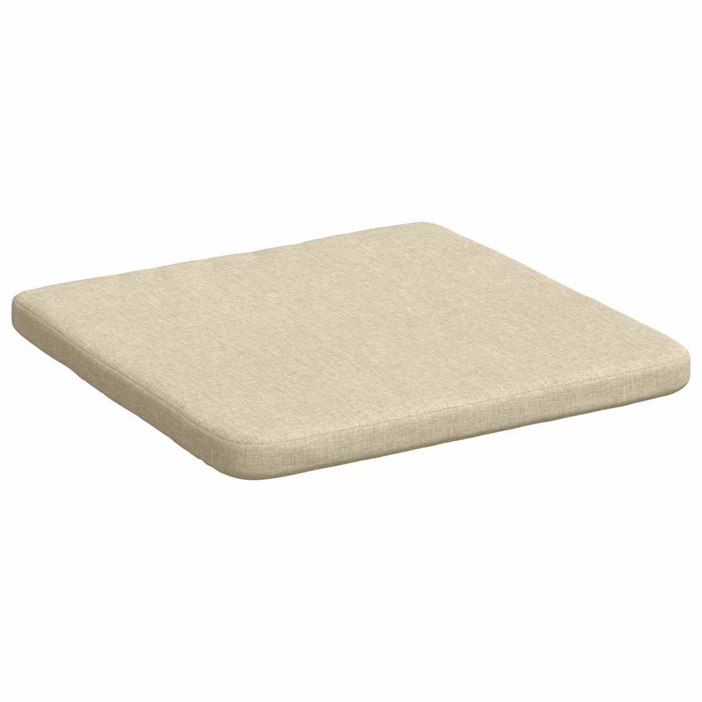 vidaXL Poduszki na siedziska 4 pcs Kremowy 40 x 40 x 3 cm tkanina