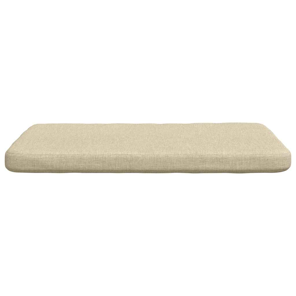 vidaXL Poduszki na siedziska 4 pcs Kremowy 40 x 40 x 3 cm tkanina