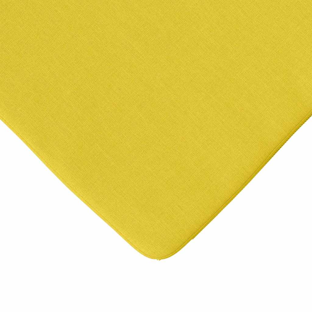 vidaXL Poduszki na siedziska 4 pcs Jasnożółty 40 x 40 x 3 cm tkanina