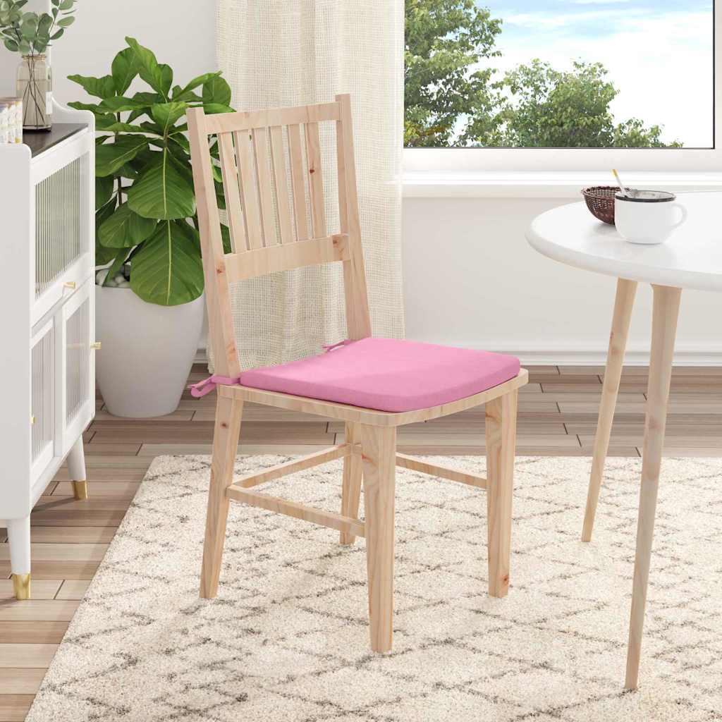 vidaXL Poduszki na siedziska 4 pcs Różowy 40 x 40 x 3 cm tkanina
