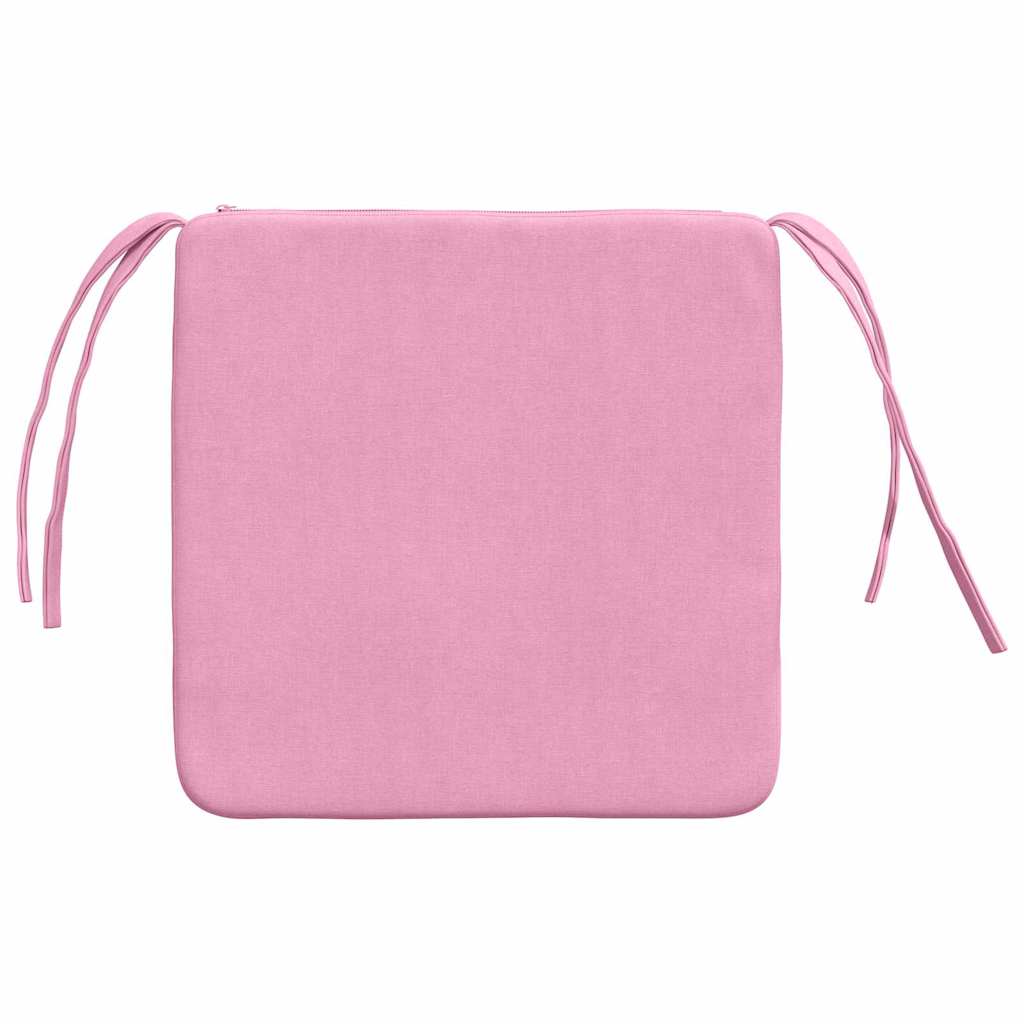 vidaXL Poduszki na siedziska 4 pcs Różowy 40 x 40 x 3 cm tkanina