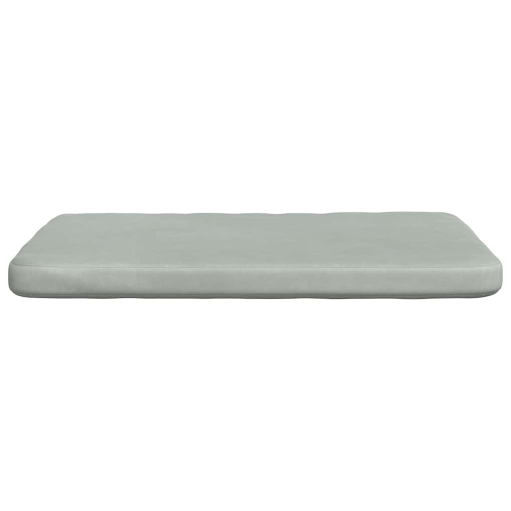 vidaXL Poduszki na siedziska 4 pcs Jasnoszary 40 x 40 x 3 cm Aksamit