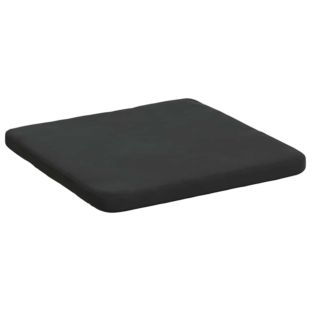 vidaXL Poduszki na siedziska 4 pcs Czarny 40 x 40 x 3 cm Aksamit