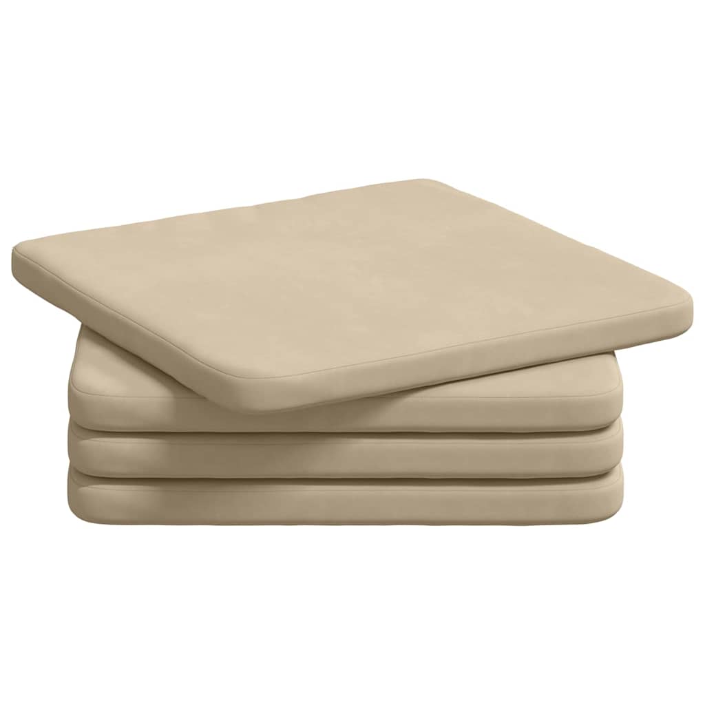 vidaXL Poduszki na siedziska 4 pcs Kremowy 40 x 40 x 3 cm