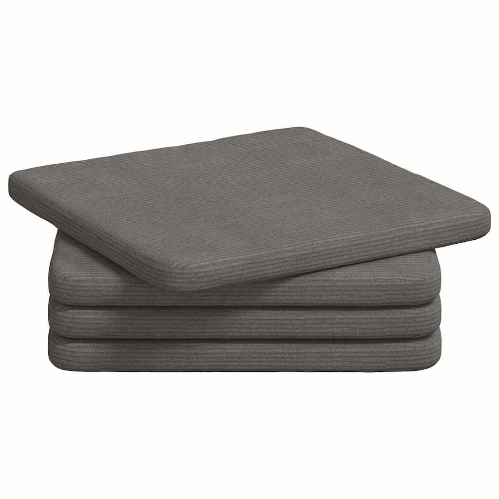 vidaXL Poduszki na siedziska 4 pcs Jasnoszary 40 x 40 x 3 cm