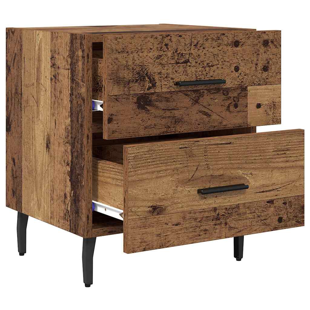 vidaXL Szafka Nocna z szufladą 2 pcs Stare drewno 40 x 35 x 47,5 cm