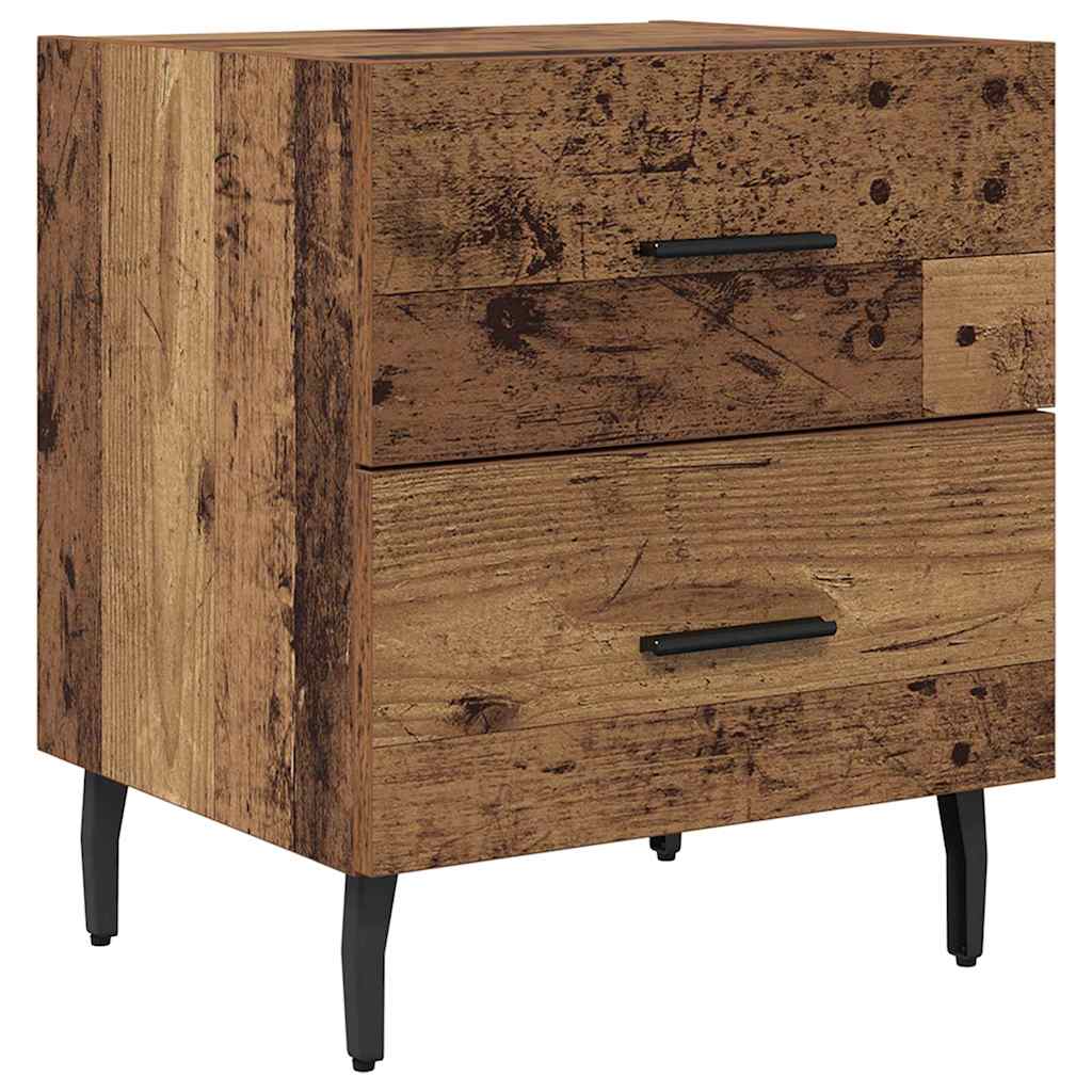 vidaXL Szafka Nocna z szufladą 2 pcs Stare drewno 40 x 35 x 47,5 cm