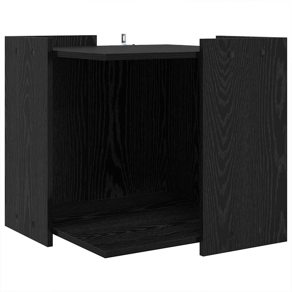 vidaXL Klatka na żwirek dla kota Czarny dąb 53 x 53 x 51 cm