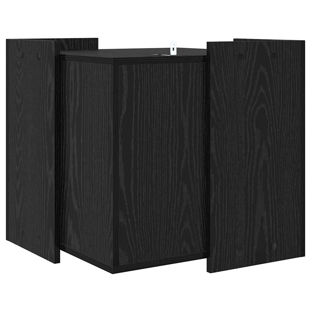 vidaXL Klatka na żwirek dla kota Czarny dąb 53 x 53 x 51 cm