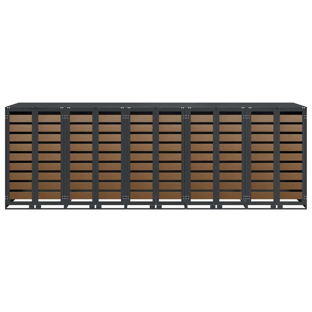 vidaXL Przechowalnia na 3 kosze na odpady 340 x 77.5 x 115.5 cm Stal