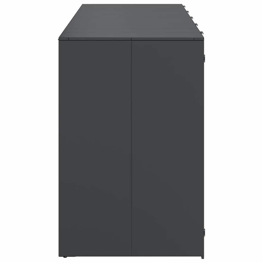 vidaXL Przechowalnia na 3 kosze na odpady 340 x 77.5 x 115.5 cm Stal