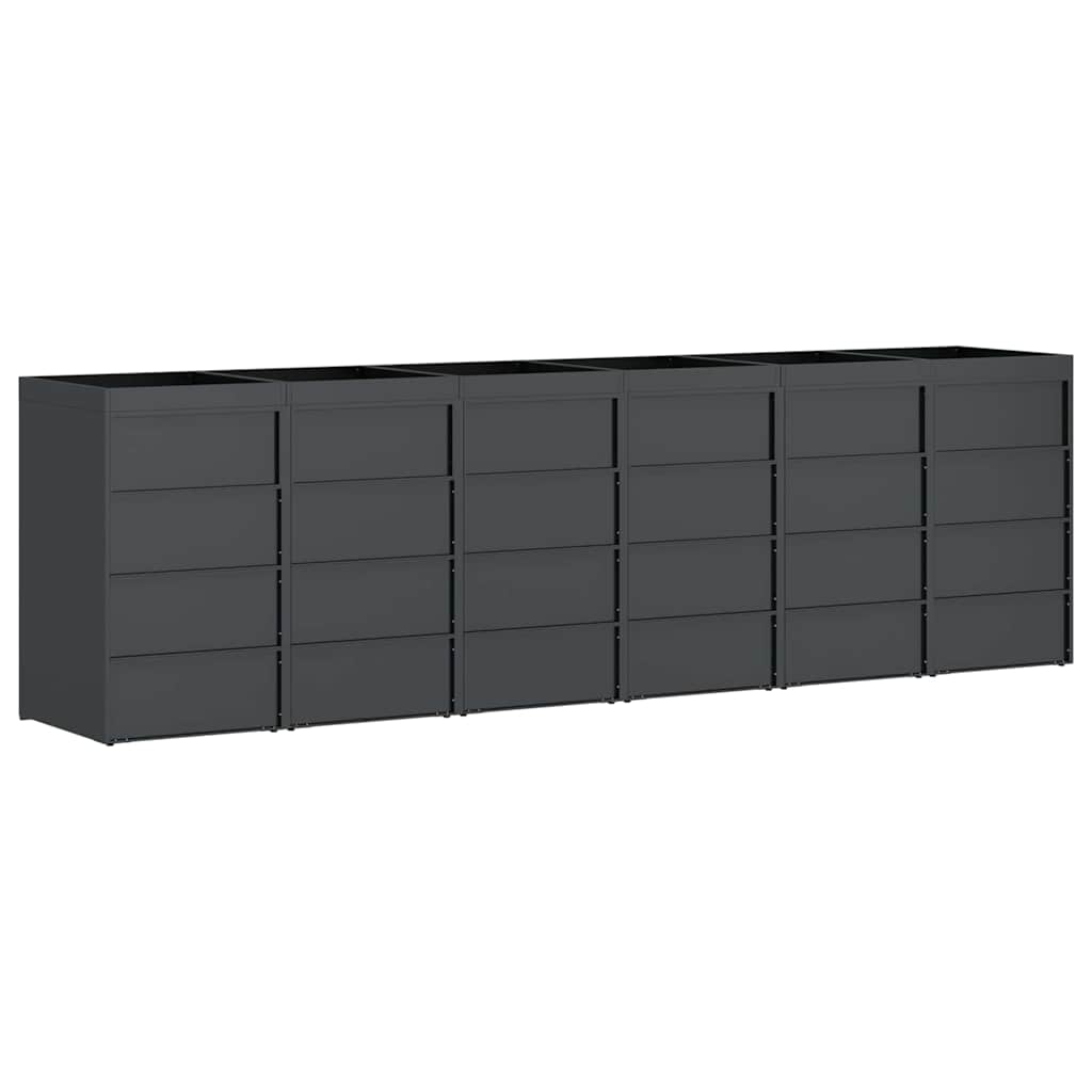 vidaXL Przechowalnia na 3 kosze na odpady 340 x 77.5 x 115.5 cm Stal