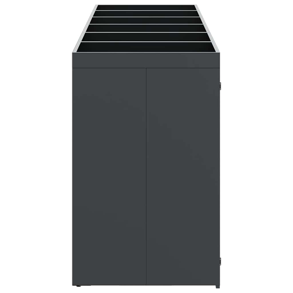 vidaXL Przechowalnia na 3 kosze na odpady 340 x 77.5 x 115.5 cm Stal