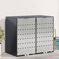 vidaXL Przechowalnia na 3 kosze na odpady 340 x 77.5 x 115.5 cm Stal
