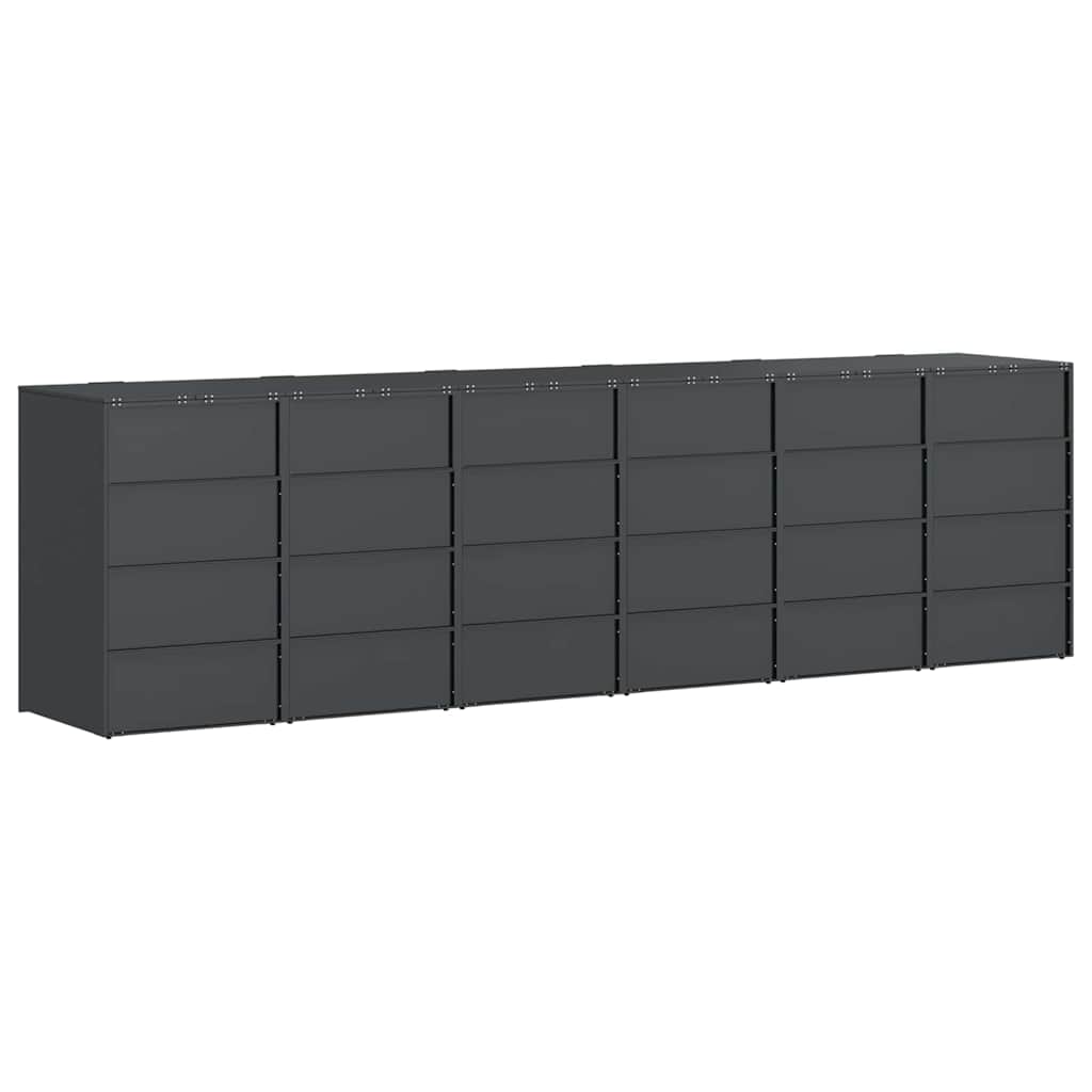 vidaXL Przechowalnia na 3 kosze na odpady 340 x 77.5 x 115.5 cm Stal
