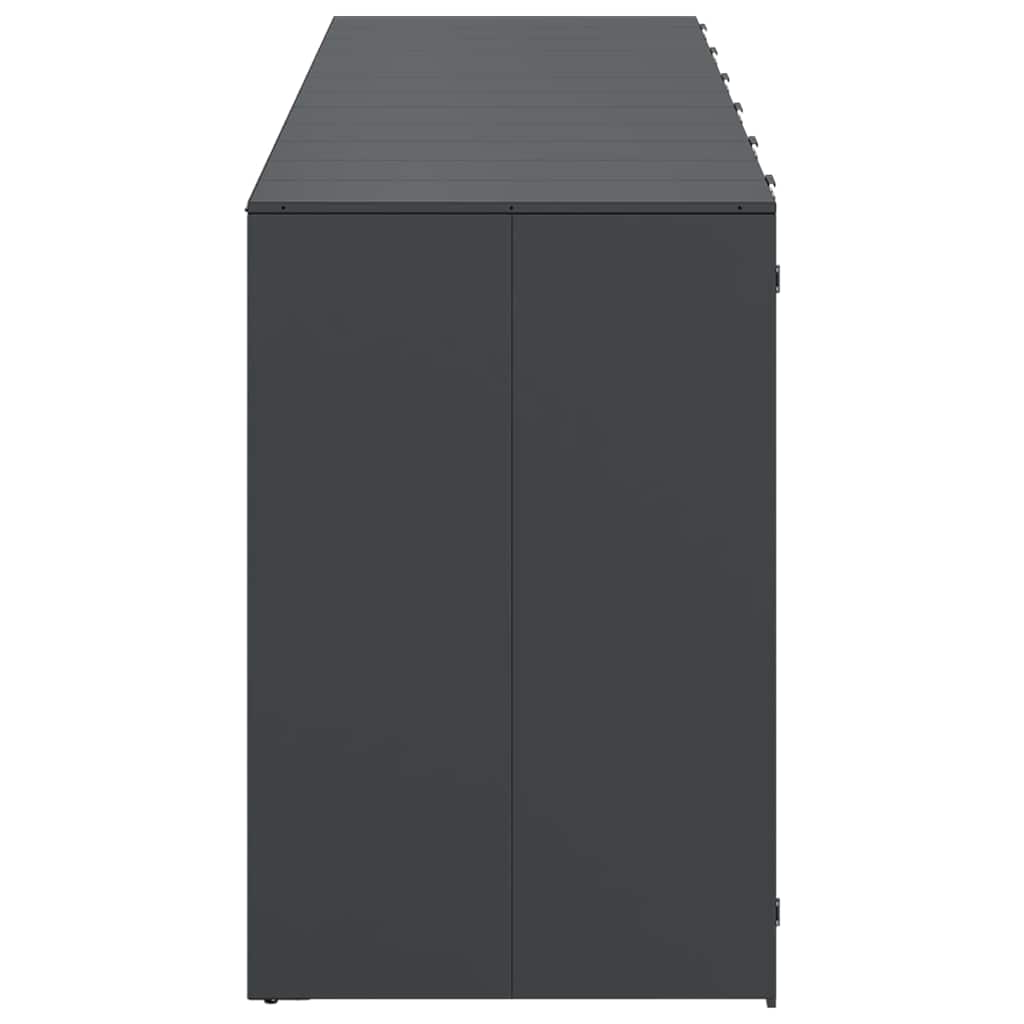 vidaXL Przechowalnia na 3 kosze na odpady 340 x 77.5 x 115.5 cm Stal