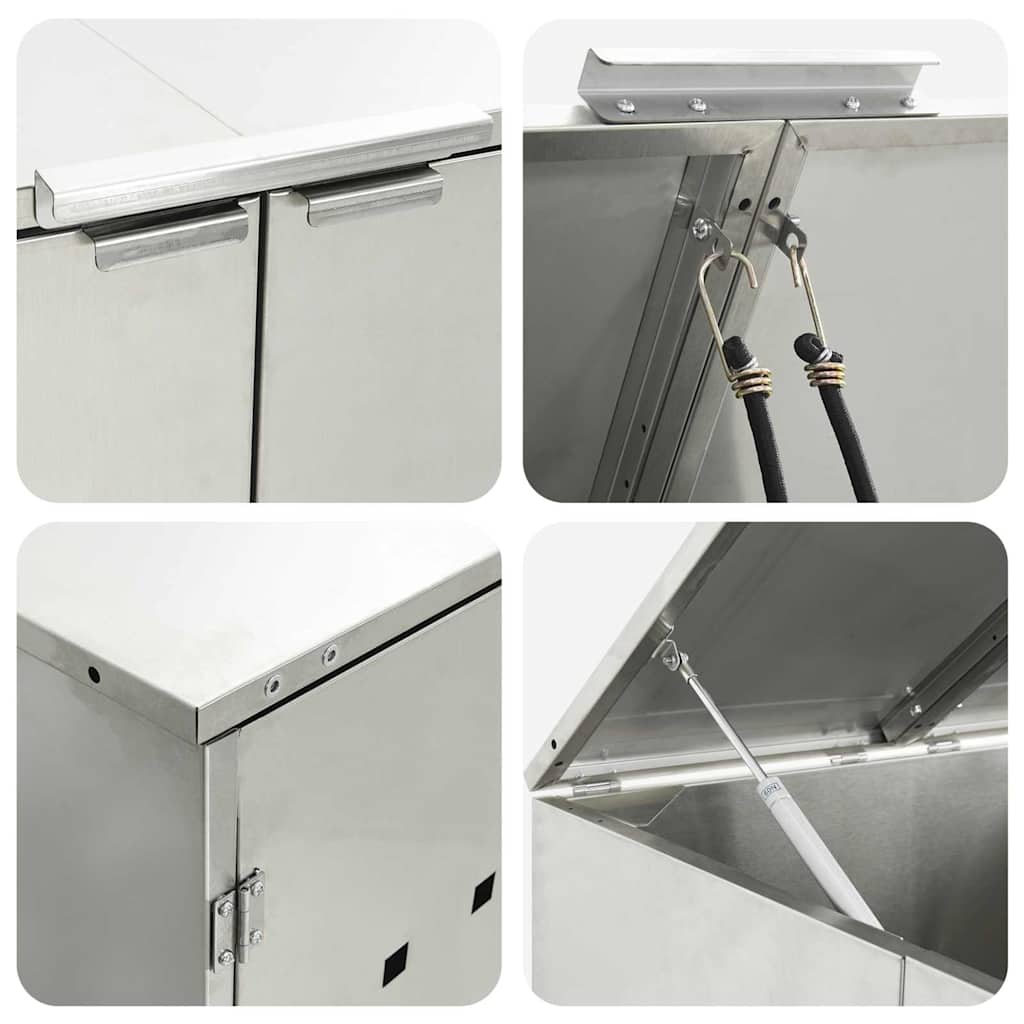 vidaXL Przechowalnia na 3 kosze na odpady 340 x 77.5 x 115.5 cm