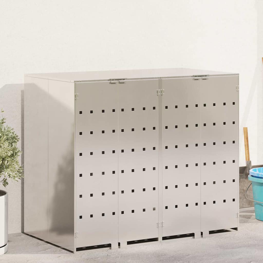 vidaXL Przechowalnia na 3 kosze na odpady 340 x 77.5 x 115.5 cm