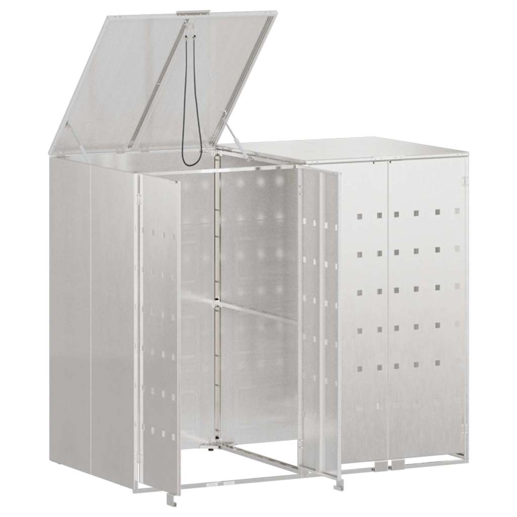 vidaXL Przechowalnia na 3 kosze na odpady 340 x 77.5 x 115.5 cm