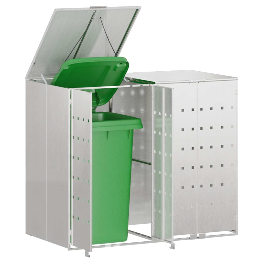 vidaXL Przechowalnia na 3 kosze na odpady 340 x 77.5 x 115.5 cm