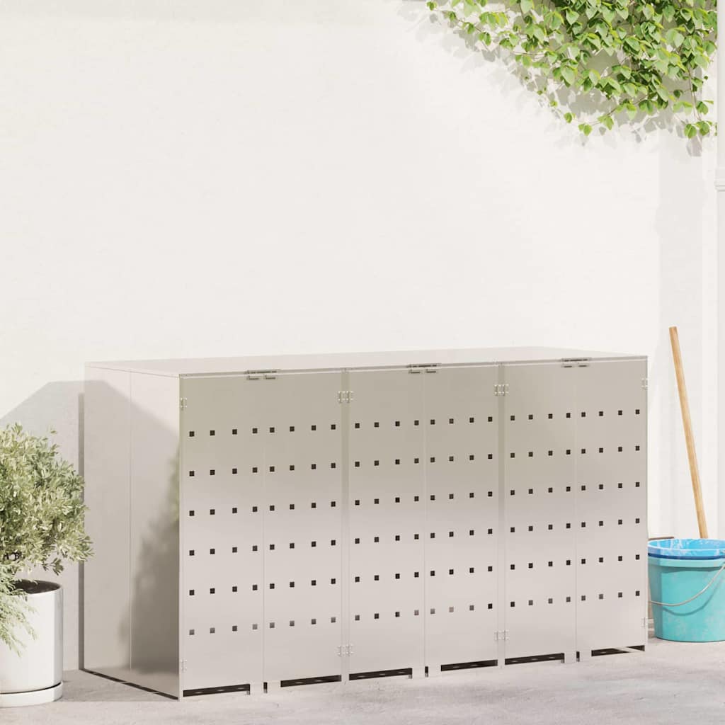 vidaXL Przechowalnia na 3 kosze na odpady 340 x 77.5 x 115.5 cm