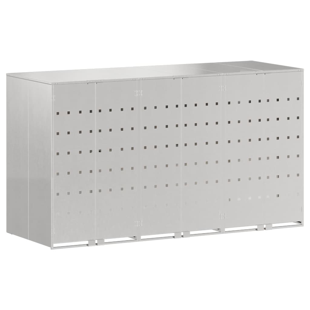 vidaXL Przechowalnia na 3 kosze na odpady 340 x 77.5 x 115.5 cm