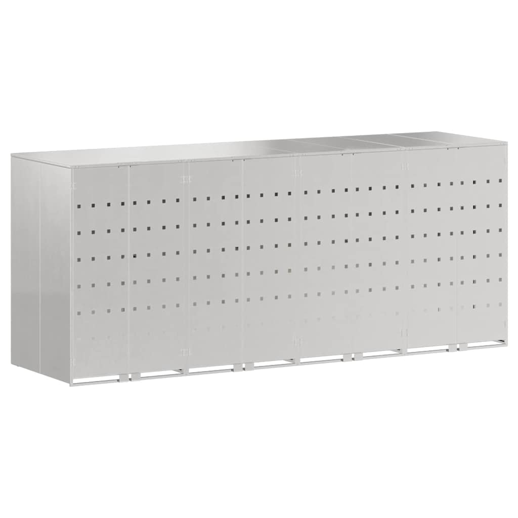 vidaXL Przechowalnia na 3 kosze na odpady 340 x 77.5 x 115.5 cm