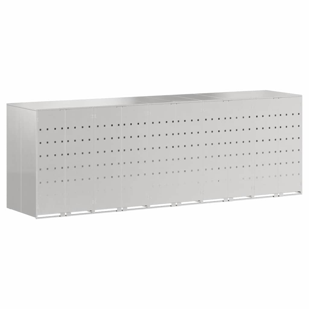 vidaXL Przechowalnia na 3 kosze na odpady 340 x 77.5 x 115.5 cm