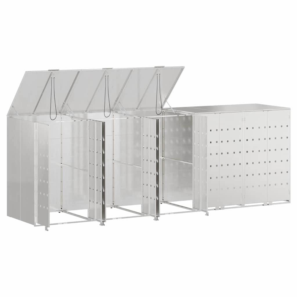 vidaXL Przechowalnia na 3 kosze na odpady 340 x 77.5 x 115.5 cm